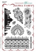 Indian Textiles Rubber stamp sheet - A5